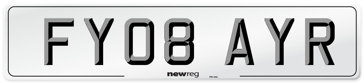 FY08 AYR Number Plate from New Reg